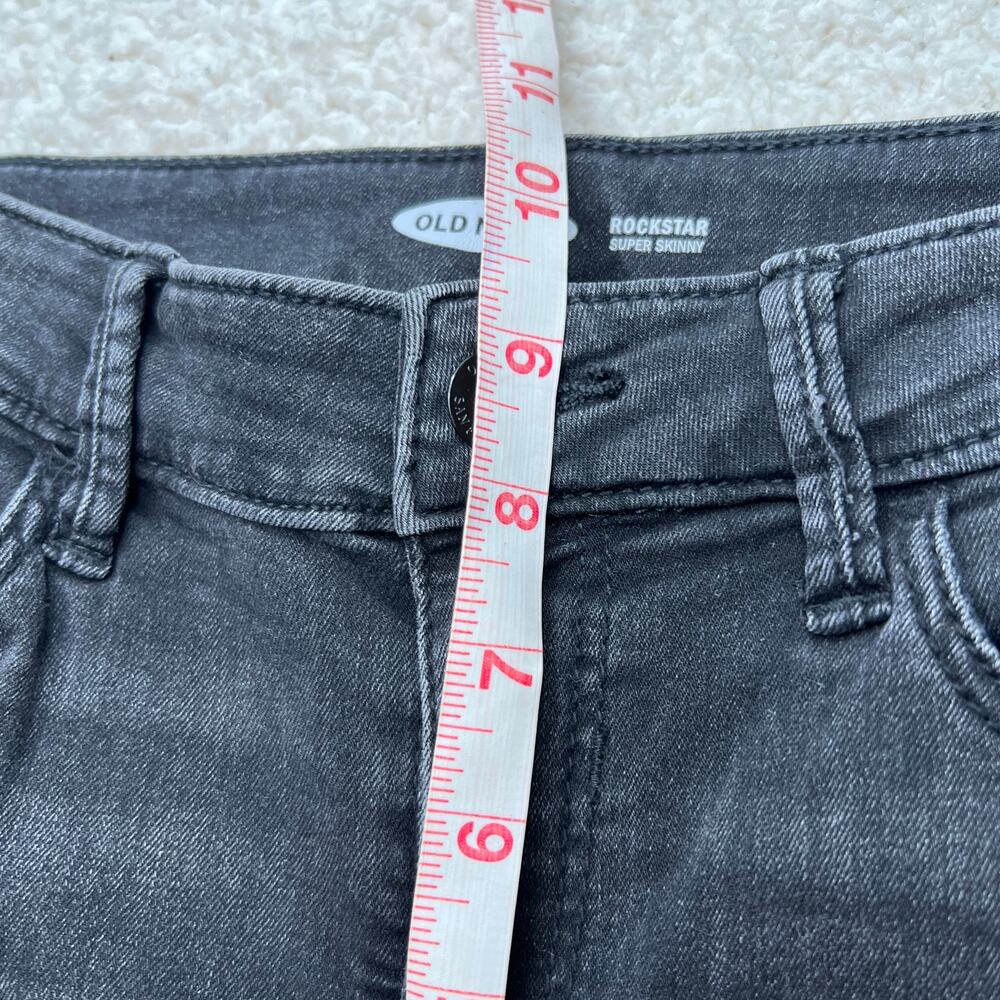 Old Navy Rockstar Super Skinny Black Stone Wash 4 - Picture 9 of 10